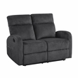 Lexicon Allen Microfiber 3pc Set-Sofa & Loveseat & Chair in Dark Gray