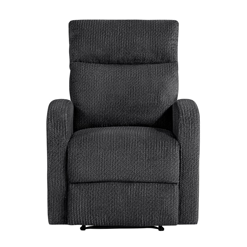 Lexicon Allen Microfiber 3pc Set-Sofa & Loveseat & Chair in Dark Gray