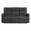 Lexicon Allen Microfiber 3pc Set-Sofa & Loveseat & Chair in Dark Gray