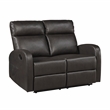 Lexicon Allen Faux Leather 3pc Set-Sofa & Loveseat & Chair in Espresso