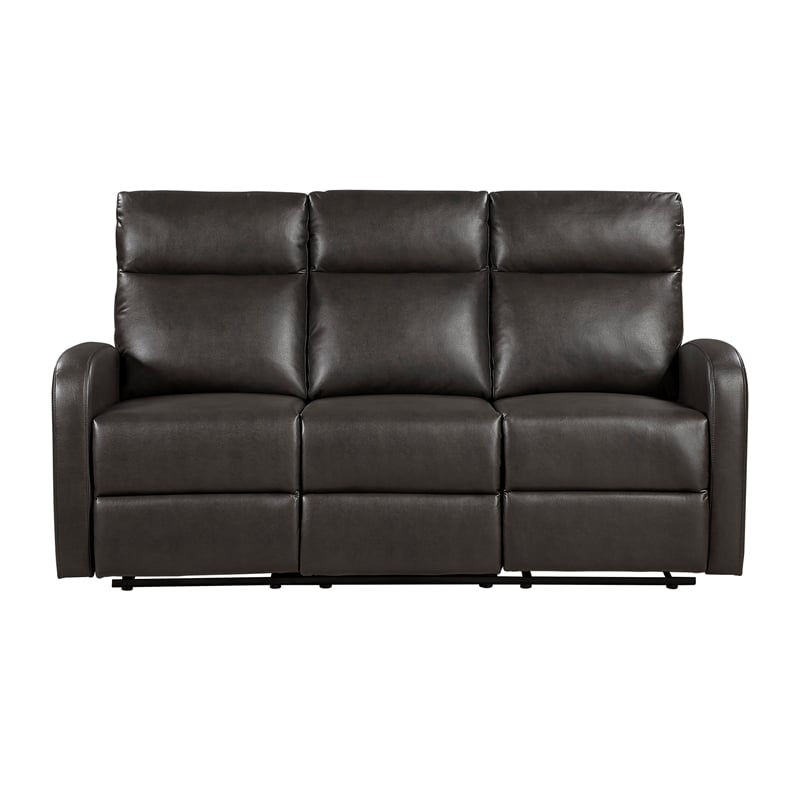 Lexicon Allen Faux Leather 3pc Set-Sofa & Loveseat & Chair in Espresso