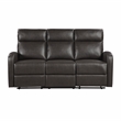 Lexicon Allen Faux Leather 3pc Set-Sofa & Loveseat & Chair in Espresso