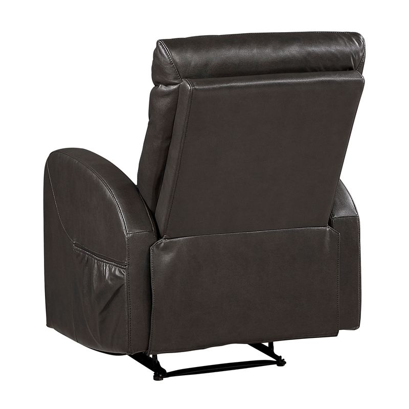 Lexicon Allen Faux Leather 3pc Set-Sofa & Loveseat & Chair in Espresso