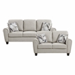 Lexicon Lemond Chenille 2pc Set-Sofa & Loveseat in Gray