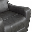 Lexicon Kellen Microfiber 2pc Set-Sofa & Loveseat in Smoky Gray