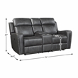 Lexicon Kellen Microfiber 2pc Set-Sofa & Loveseat in Smoky Gray