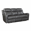 Lexicon Kellen Microfiber 2pc Set-Sofa & Loveseat in Smoky Gray