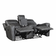 Lexicon Kellen Microfiber 3pc Set-Sofa & Loveseat & Chair in Smoky Gray