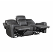 Lexicon Kellen Microfiber 3pc Set-Sofa & Loveseat & Chair in Smoky Gray