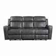 Lexicon Kellen Microfiber 3pc Set-Sofa & Loveseat & Chair in Smoky Gray