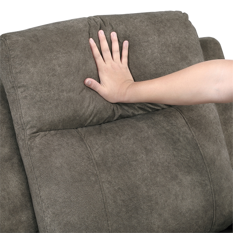 Lexicon Muncie Microfiber 2pc Set-Sofa & Loveseat in Brown
