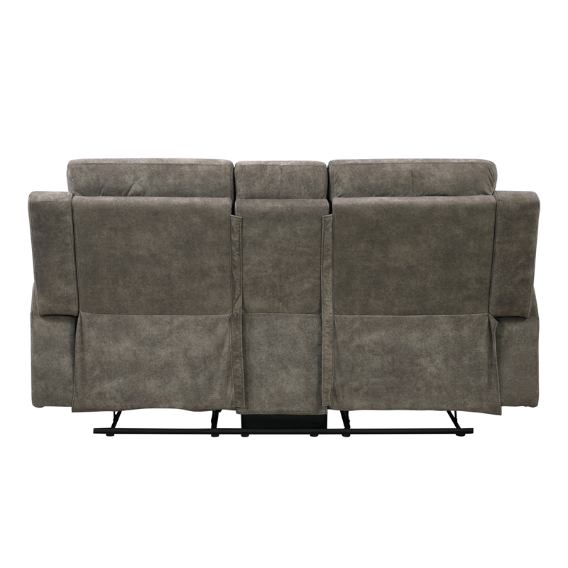 Lexicon Muncie Microfiber 2pc Set-Sofa & Loveseat in Brown