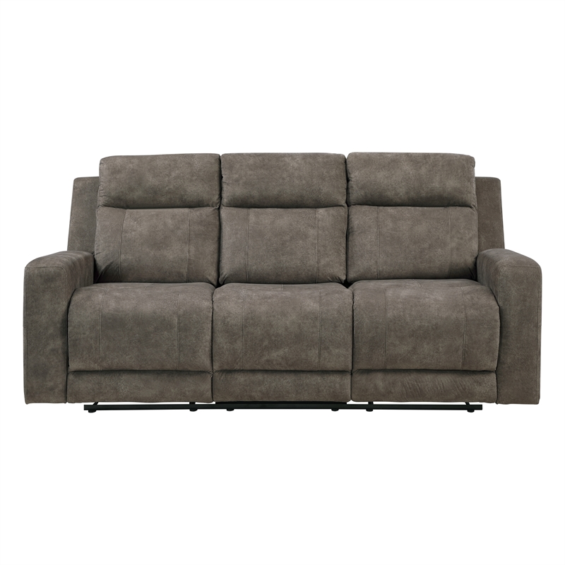 Lexicon Muncie Microfiber 3pc Set-Sofa & Loveseat & Chair in Brown