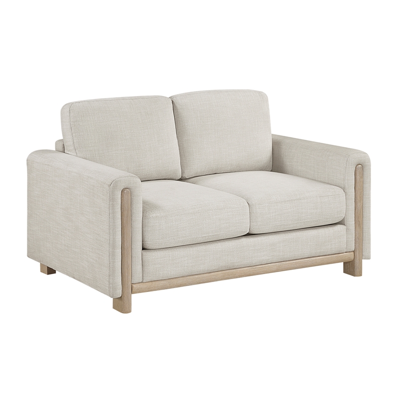 Lexicon Echo Textured 2pc Set-Sofa & Loveseat in Beige