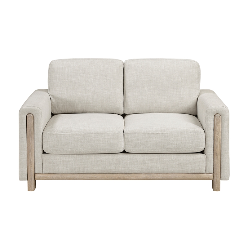 Lexicon Echo Textured 3pc Set-Sofa & Loveseat & Chair in Beige