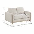 Lexicon Echo Textured 3pc Set-Sofa & Loveseat & Chair in Beige