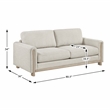 Lexicon Echo Textured 3pc Set-Sofa & Loveseat & Chair in Beige