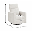 Lexicon Olathe Chenille Swivel Glider Reclining Chair in Newsprint