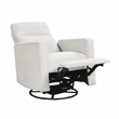 Lexicon Olathe Chenille Swivel Glider Reclining Chair in Newsprint
