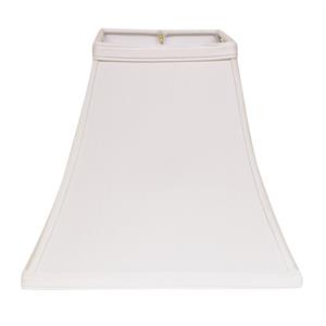 Cloth & Wire White Square Bell Hardback No Slub Fabric Lampshade w Washer Fitter