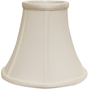 shantung fabric slant bell softback lampshade in white