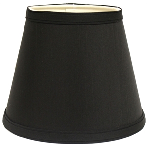 shantung silk fabric slant empire hardback lampshade with uno fitter in black