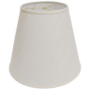 linen fabric slant extra deep empire hardback lampshade in white