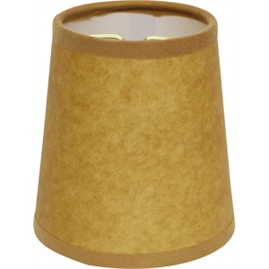 slant hardback kraft paper chandelier lampshade in brown (set of 6)