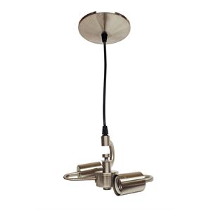 pendant kit for 2 lights in brushed nickel - metal decorative ceiling light