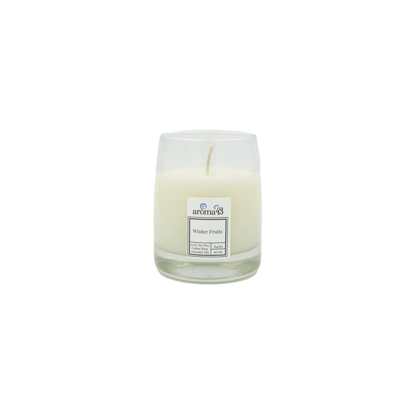 Winter Fruit Signature Candle 11oz Essential Oils and Soy Wax Clear Glass