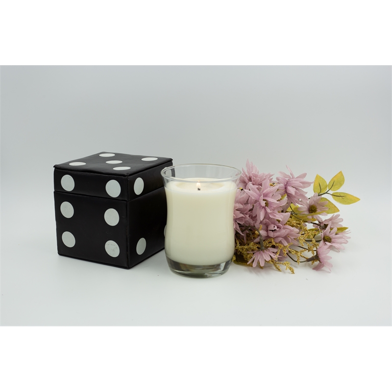 Aroma43 Delray Luxury Candle Essential Oils and Soy Wax in Clear Glass