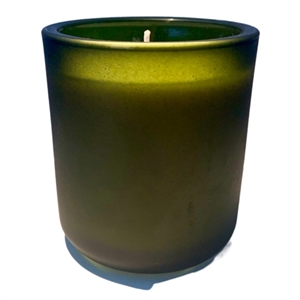 Redwood Forest Luxury One Wick Candle Essential Oils in Antique Green Glass