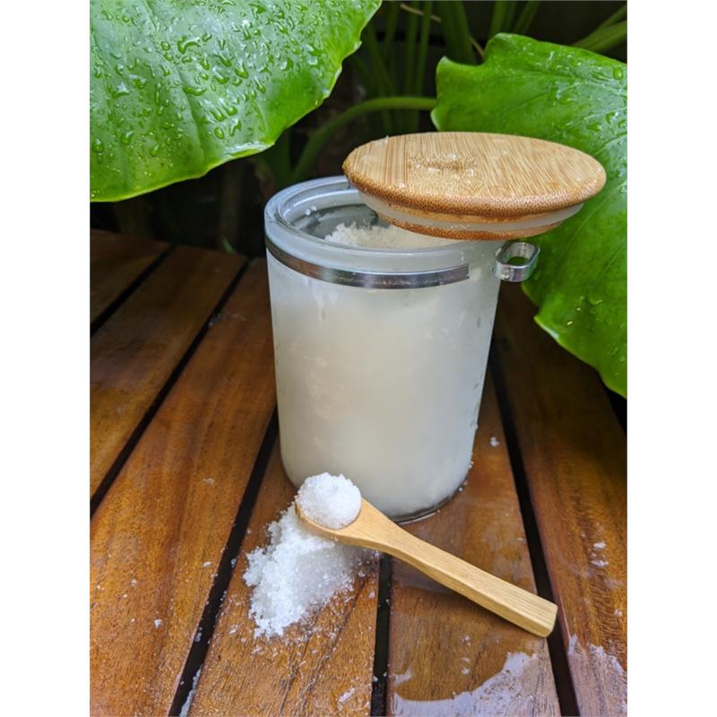 Aroma43 Romantic Waterlily Sugar Scrub Coconut Oil Essential Oils in White Glass