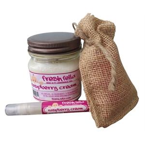 Fresh Fella Raspberry Cream Odor Eliminator Combo Set Brown Cap in Wood Wick