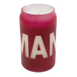 Aroma43 Pipe Tobacco Scented Man Candle Burgundy Red Container in Cotton Wick