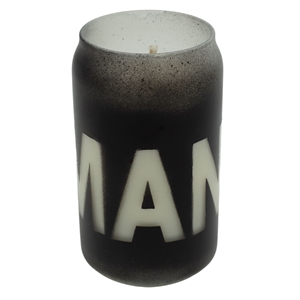Aroma43 Leather-Scented Man Candle Black Container in Cotton Wick