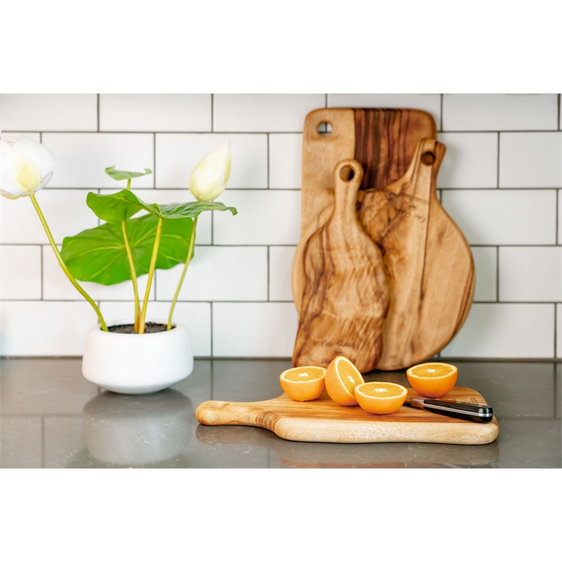 Fab Slabs Natural Wood Camphor Laurel Large Premium Anti-Bacterial Cutting Board