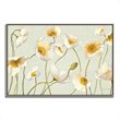 38x26 White and Bright Poppies by Shirley Novak- Print Canvas Fabric Multi-Color