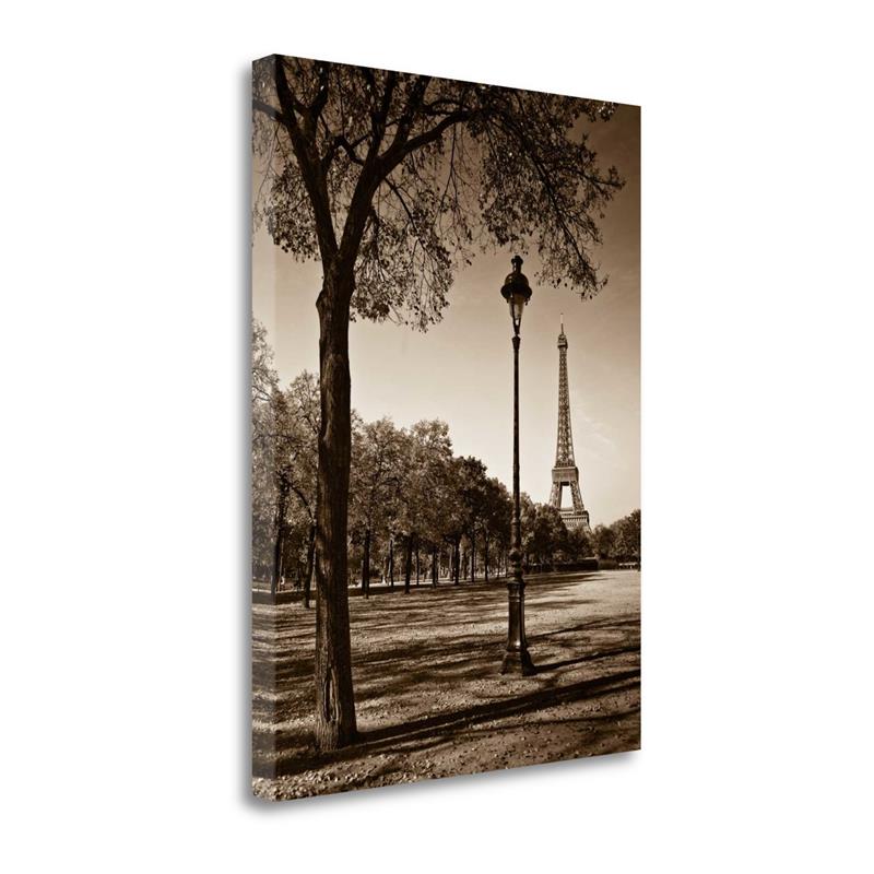 21 x 29 An Afternoon Stroll - Paris I by Jeff Maihara- Canvas Fabric Multi-Color