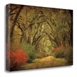 39x26 Road Lined With Oaks And Flowers by William Guion CanvasFabric Multi-Color