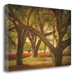 39x26 Three Oaks And Azaleas by William Guion Print on Canvas Fabric Multi-Color