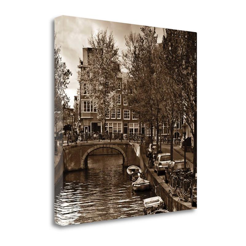crisis Moderator Snazzy 25x25 Autumn In Amsterdam IV By Jeff Maihara Print on Canvas Fabric  Multi-Color | Cymax Business
