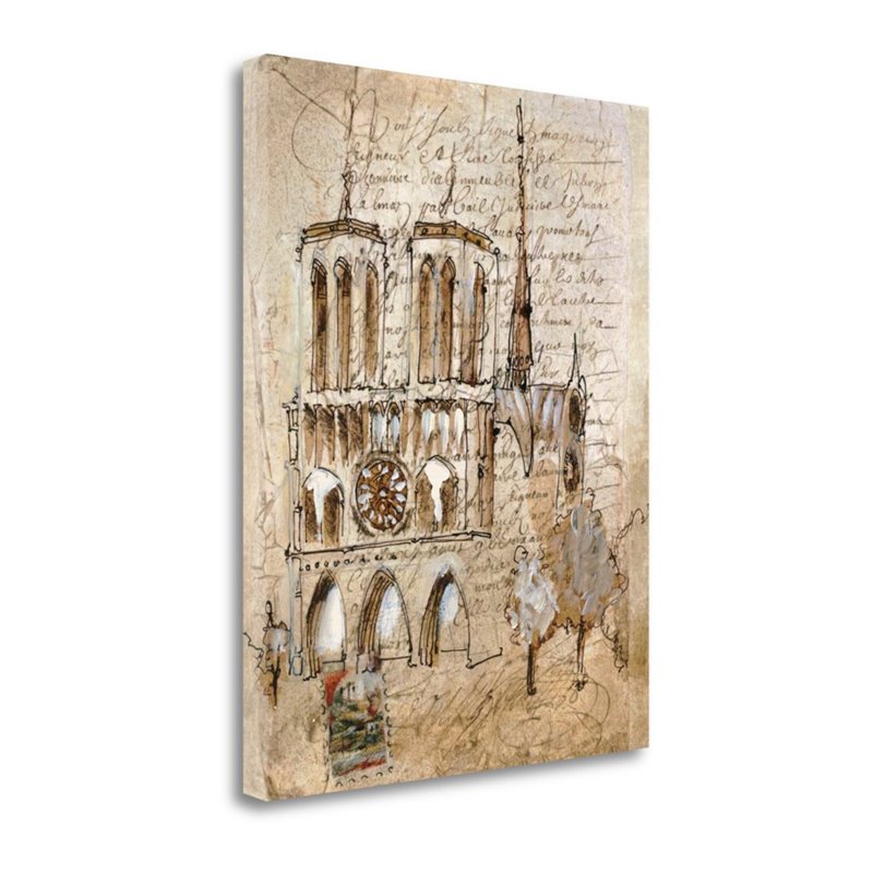 22 x 28 Notre Dame by Liz Jardine - Wall Art Print on Canvas Fabric Multi-Color