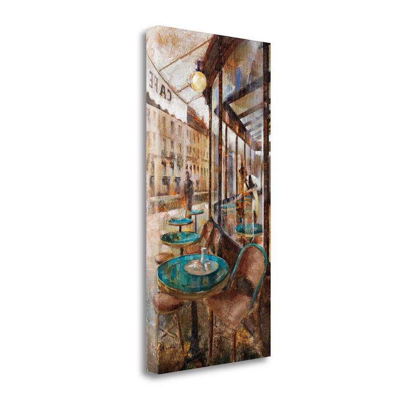 15 x 29 Terraza Cafe De Flore By Noemi Martin Print on Canvas Fabric Multi-Color