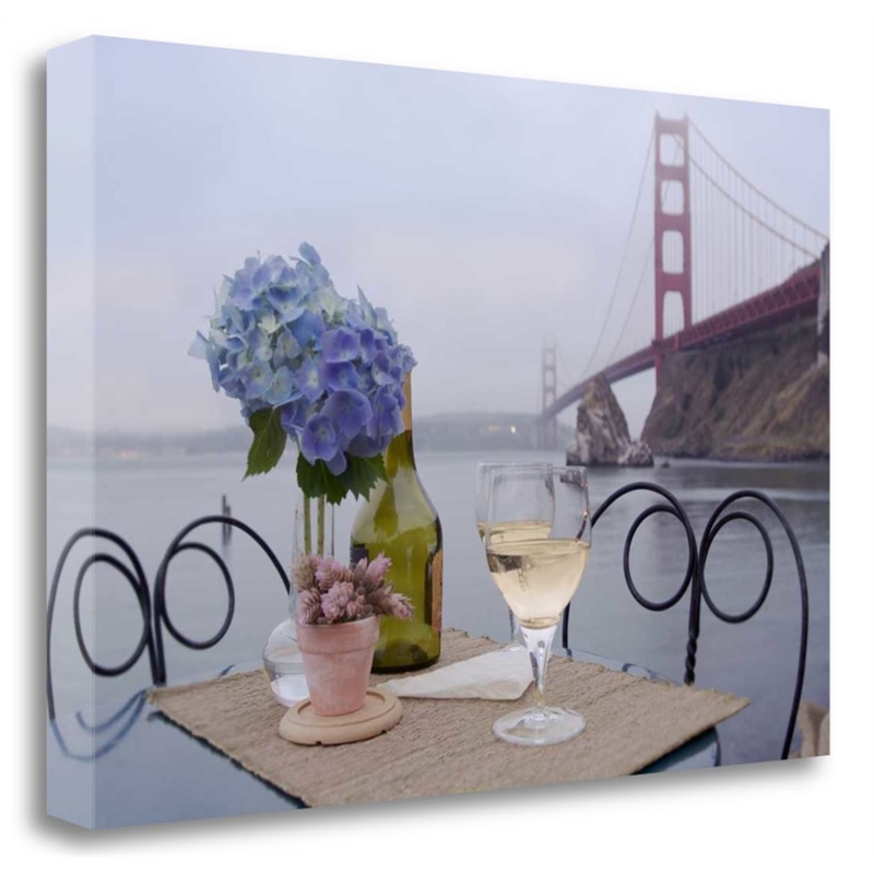 Dream Cafe Golden Gate Bridge - 3 by Alan Blaustein Canvas Fabric Multi-Color