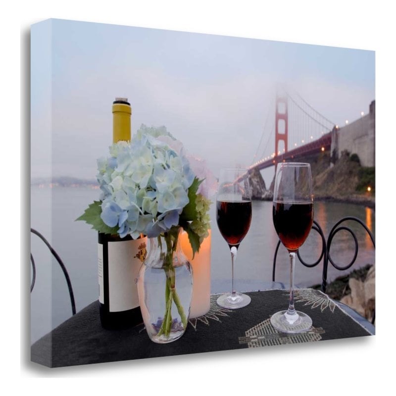Dream Cafe Golden Gate Bridge - 13 by Alan Blaustein Canvas Fabric Multi-Color