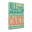 23x28 All You Need Is Cake By Katie Doucette Print on Canvas Fabric Multi-Color
