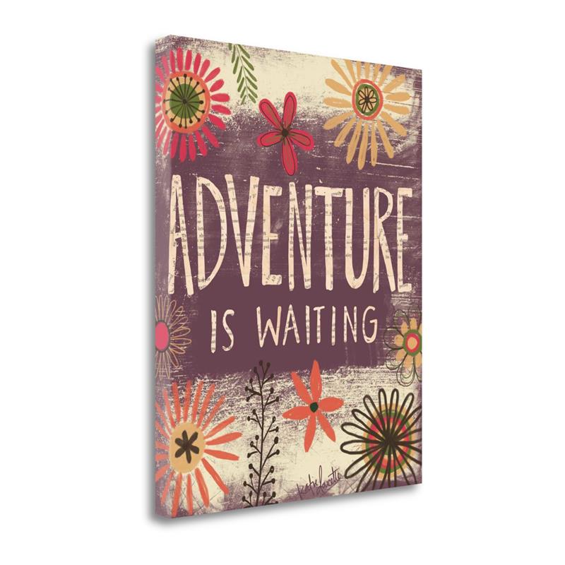 23x28 Adventure Is Waiting By Katie Doucette Print on Canvas Fabric Multi-Color