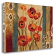 39x26 Ikat Floral Tapestry by Silvia Vassileva Print on CanvasFabric Multi-Color
