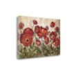 24 x 16 Daydreaming Flowers Red by Silvia Vassileva - Multi-Color Canvas Fabric